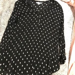 Black tunic blouse